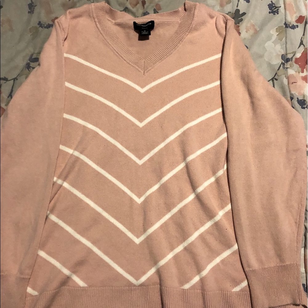 This is a pink stripped sweater!